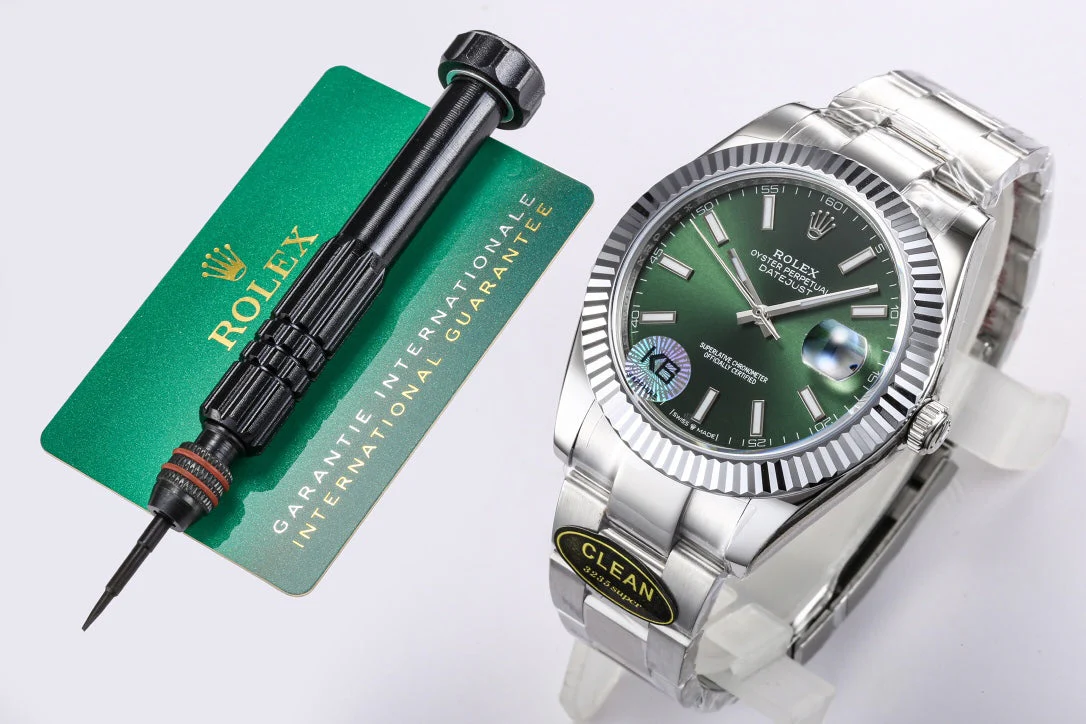 Rolex Watch DATEJUST 41MM STEEL CASE GREEN DIAL Watch