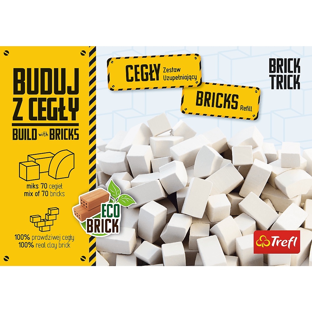 Brick Trick Cegły Zamkowe Białe 70 Sztuk