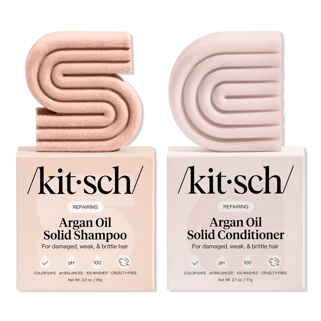 Kitsch  Repairing Argan Oil Solid Shampoo & Conditioner Bar Combo Pack