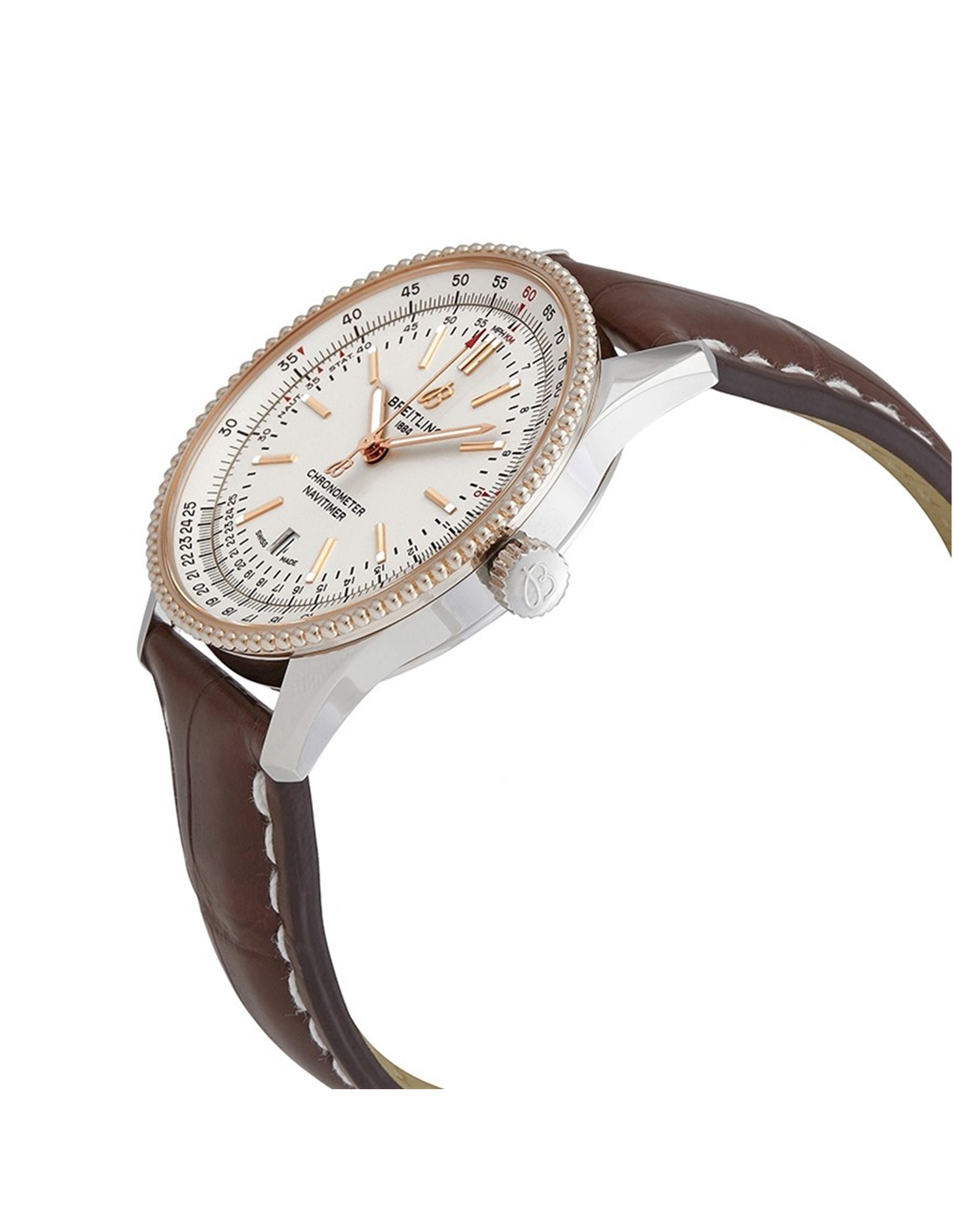 Replica Breitling Navitimer Silver Dial Leather Strap U17326211G1P1
