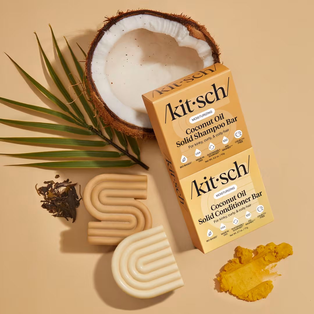 Kitsch  Coconut Oil Shampoo + Conditioner Bar Combo