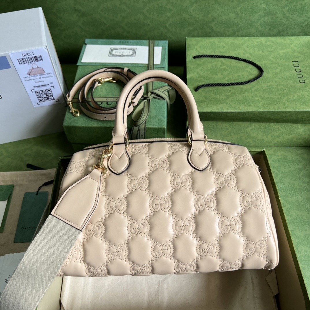 Gucci GG matelass?? leather medium bag 702242
