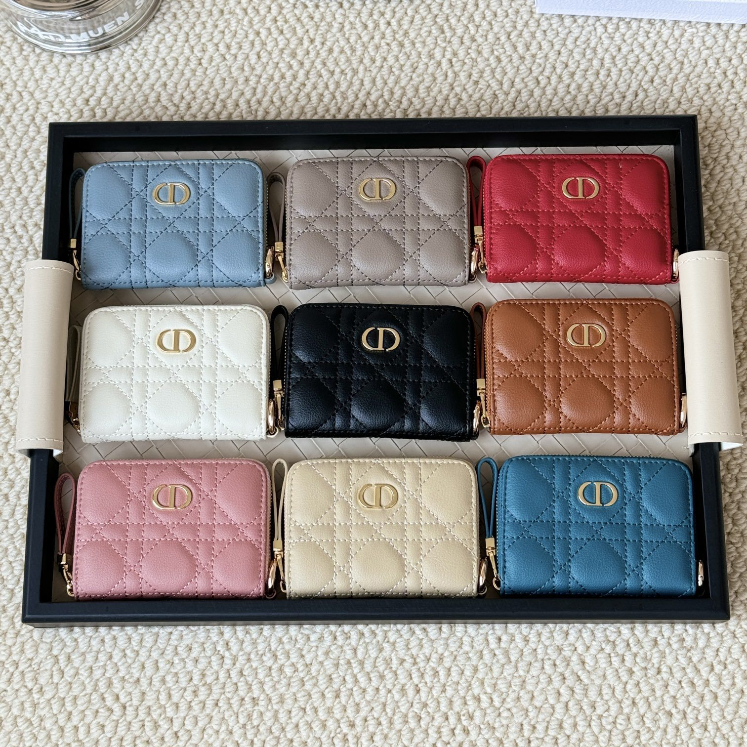 Dior Wallets Card Holder Zippers Wallet S5034