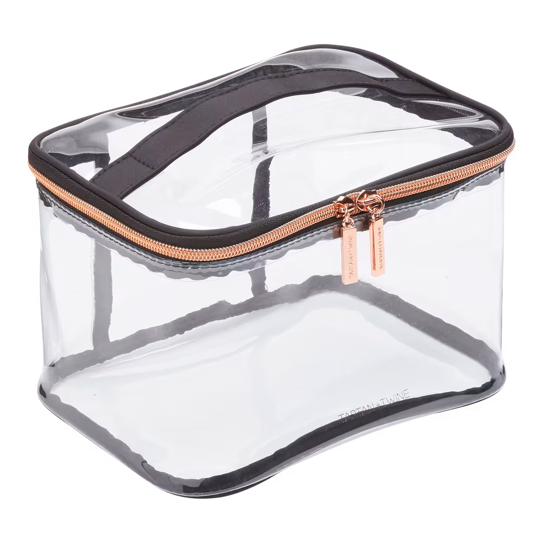 Tartan + Twine  Basics Clear Train Case