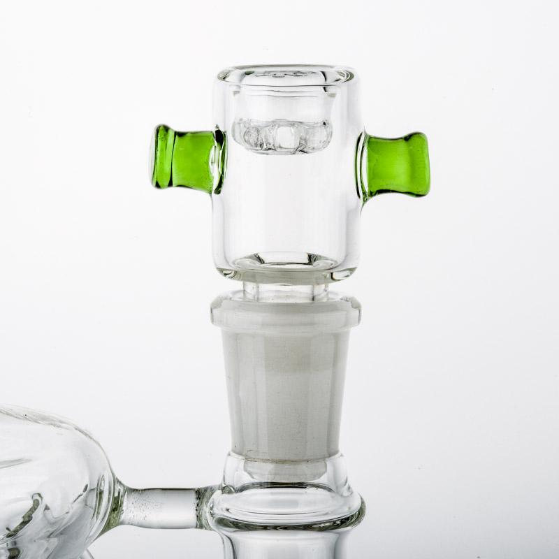 14mm Male Bong Bowl With Green Handles