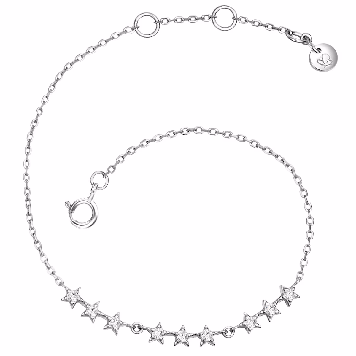 Armband Sterne Sterling Silber Zirkonia in Silber