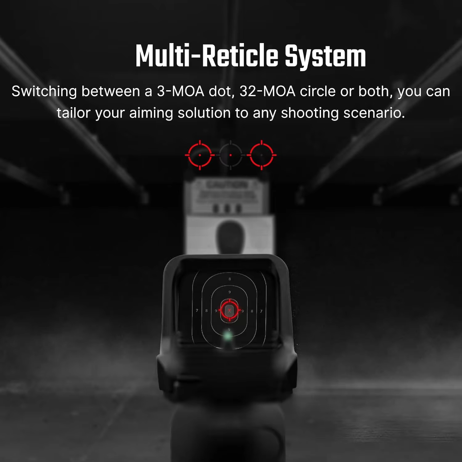 Osight C Micro Red-Dot Sight- 3 MOA Dot & 32 MOA Circle Reticle, 407c/507c Footprint light