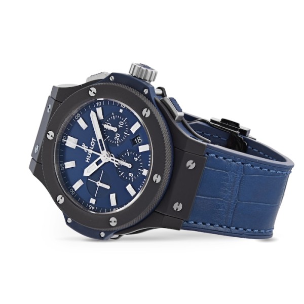 Replica Hublot Big Bang Men Automatic Blue Alligator Watch 301.CI.7170.LR