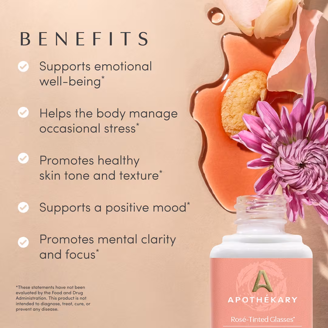 Apothékary  Rosé-Tinted Glasses Mood Support Tincture