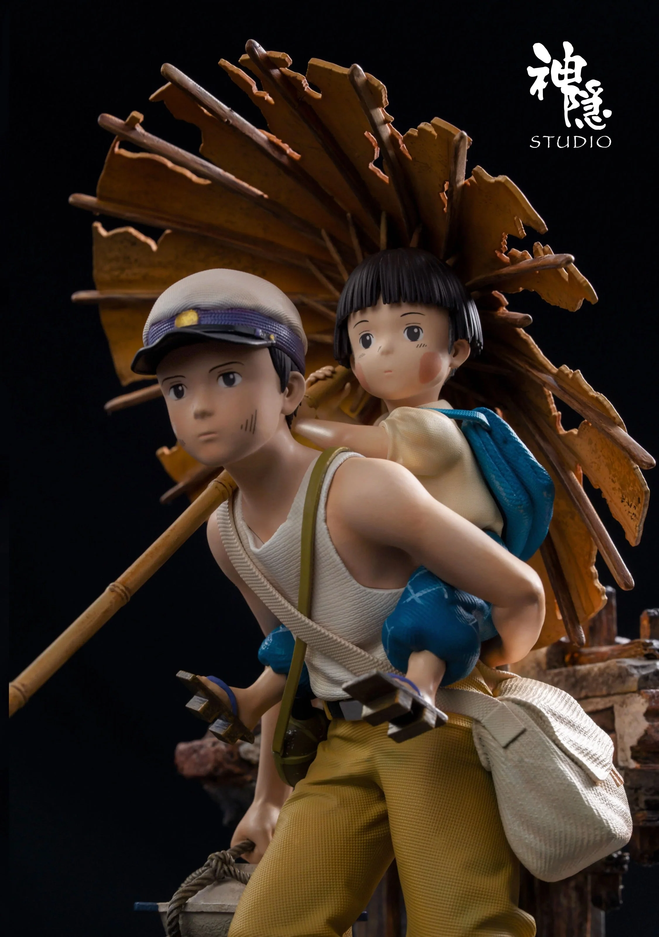 Shen Yin Studio - Grave of the Fireflies Seita Yokokawa Glimmer Under Broken Umbrella Set (Silhouette Series) | 萤火虫之墓 残伞下的微光整体 横川 清太 (剪影瞬间系列)