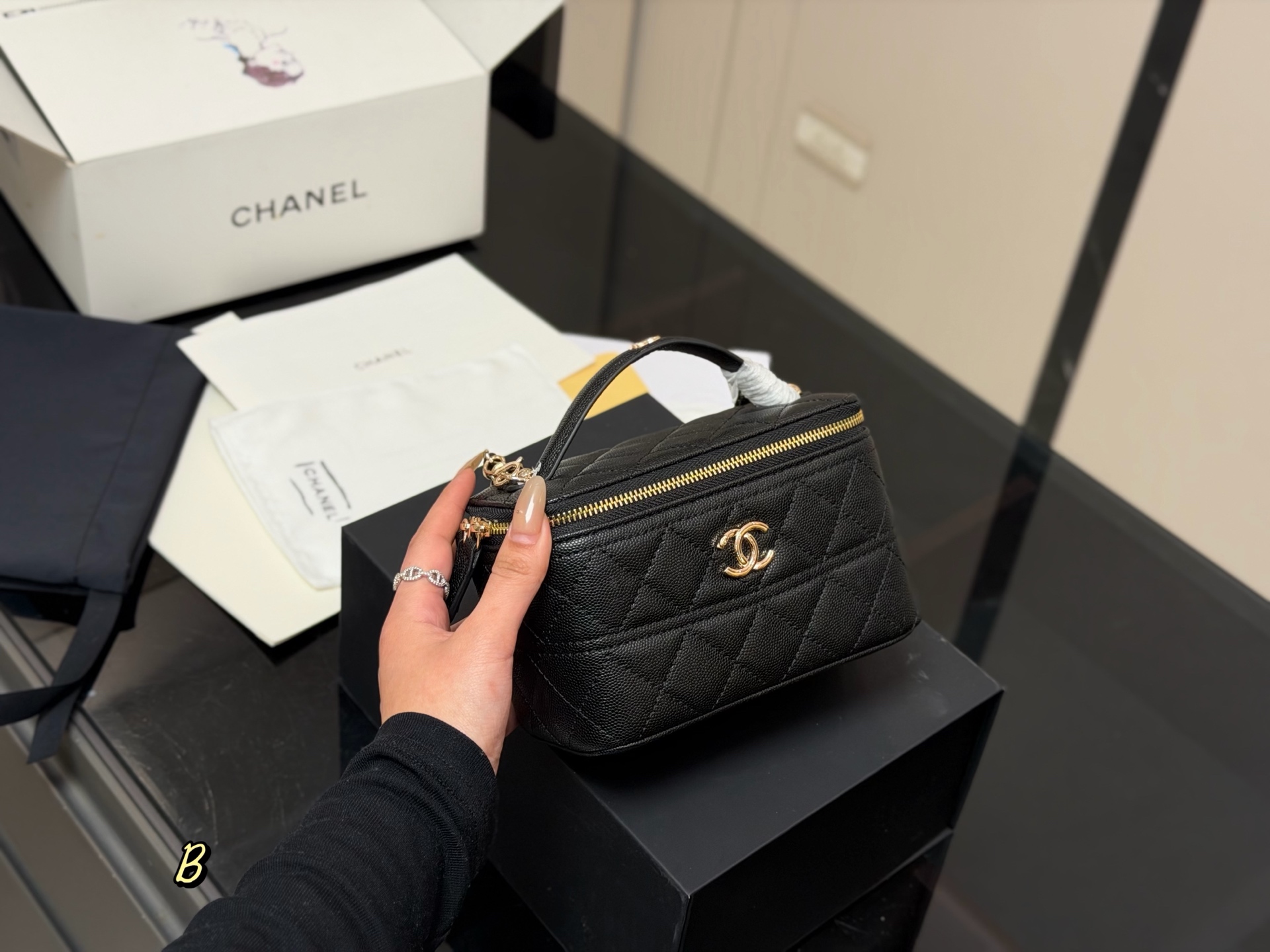 Chanel Long Vanity With Chain Bag