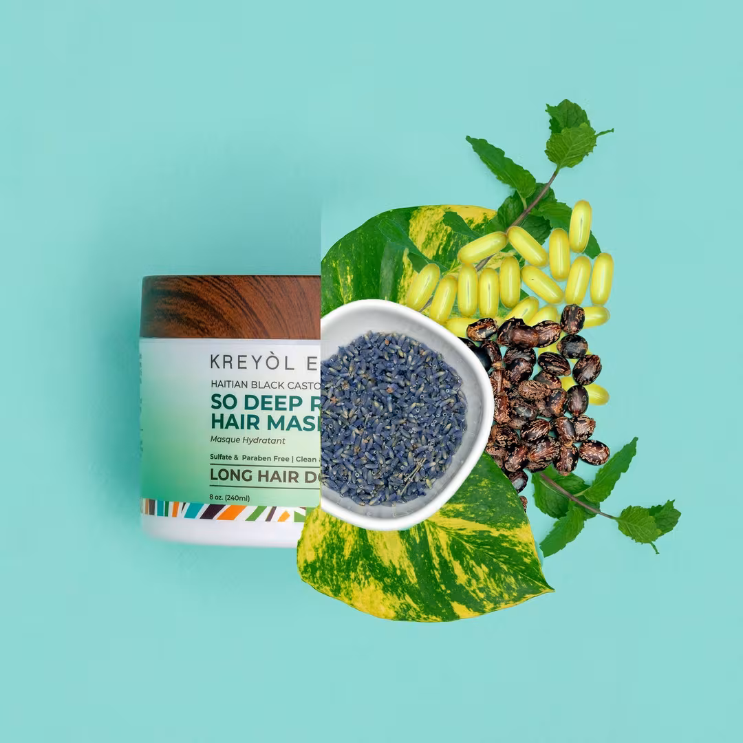 Kreyòl Essence  Haitian Black Castor Oil Deep Conditioning Hair Mask