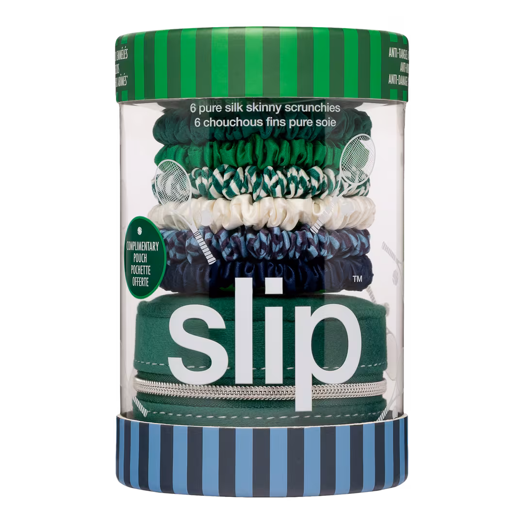 Slip  Pure Silk Skinny Scrunchies With Pouch