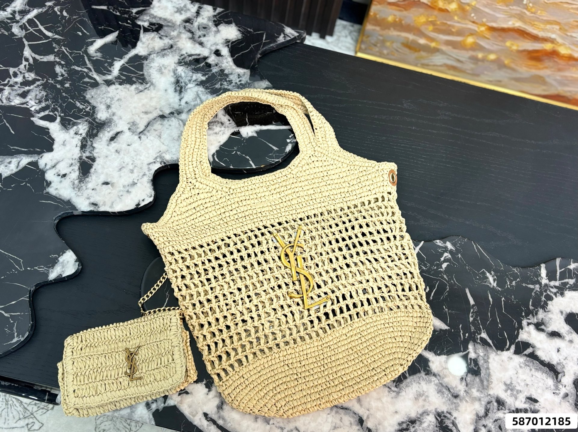 YSL Braided Tote Bag