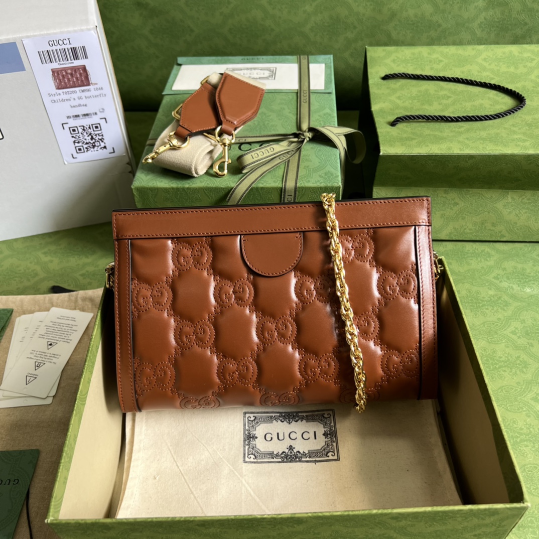 Gucci GG matelass?? leather small bag 702200