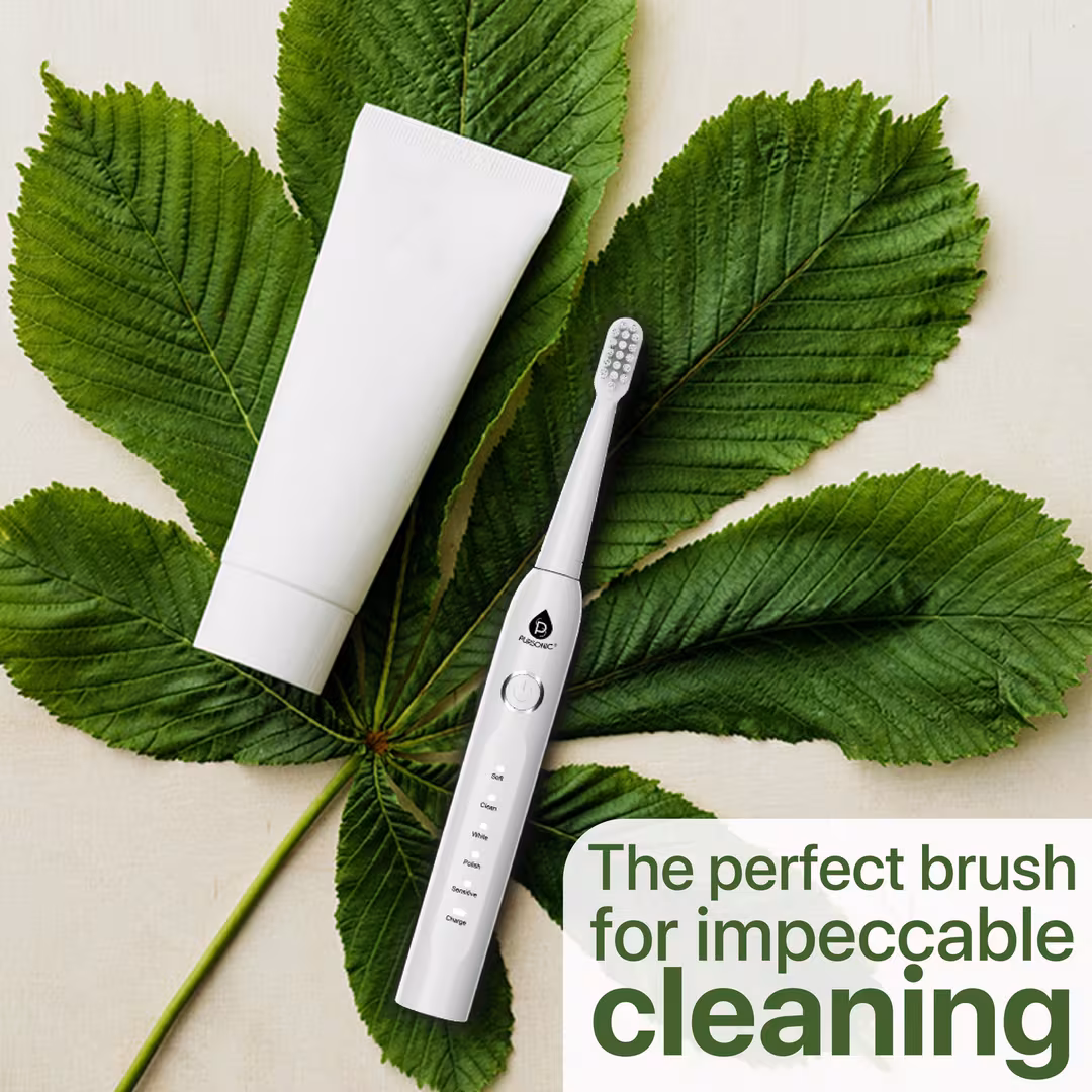 PURSONIC  USB Rechargeable Electric Toothbrush with 12 Brush Heads