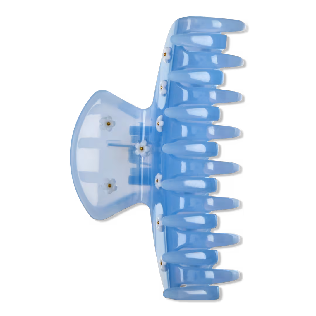 Conair Accessories  Blue Claw Clip with Flowers