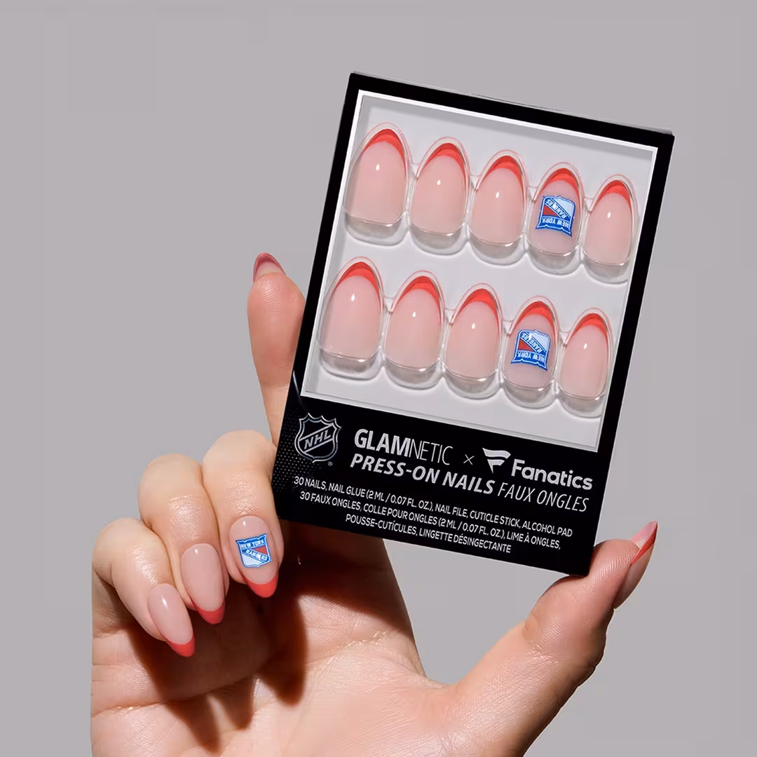 Glamnetic x Fanatics Nail  New York Rangers Press-On Nails