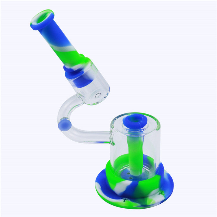 8 Microscope LED Luminous Silicone Dab Rig