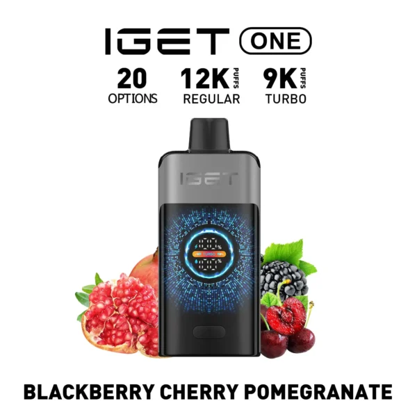 IGET ONE Vape 12000 Puffs Blackberry Cherry Pomegranate