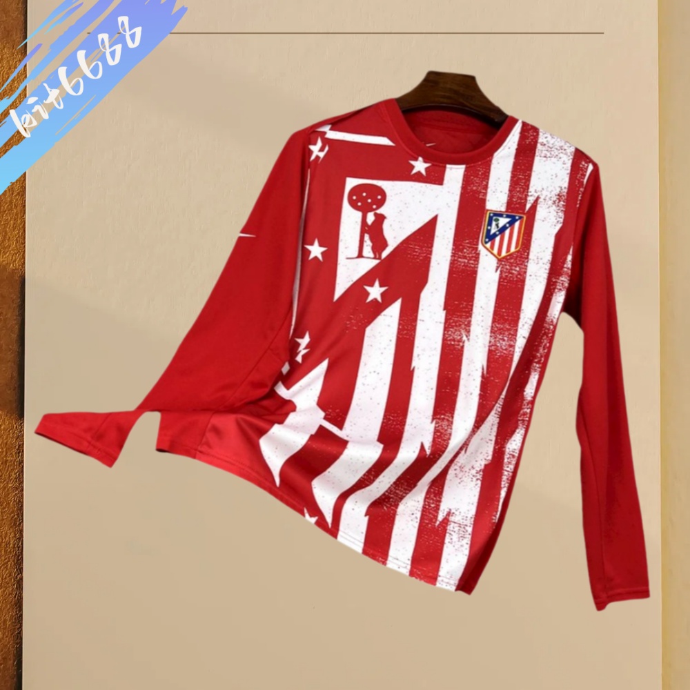 2025/2026 Atletico Madrid Pre-match Training Long Sleeved Football Shirt （Fan Edition）