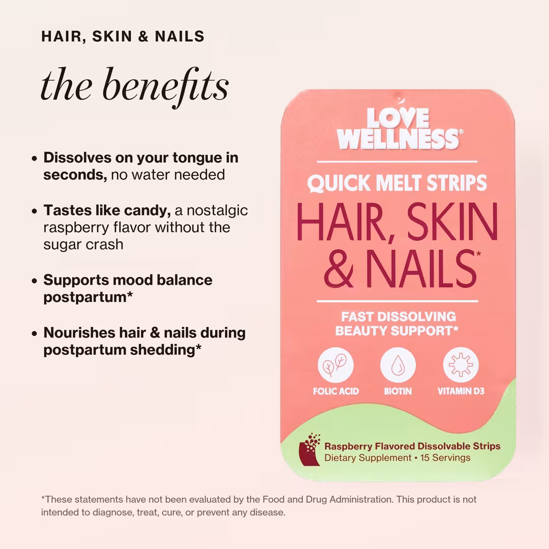 Love Wellness  HAIR, SKIN & NAILS Quick Melt Strips