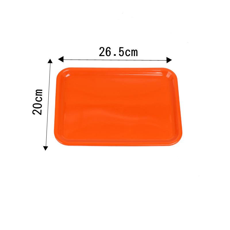 Melamine Orange Rectangle Rolling Tray