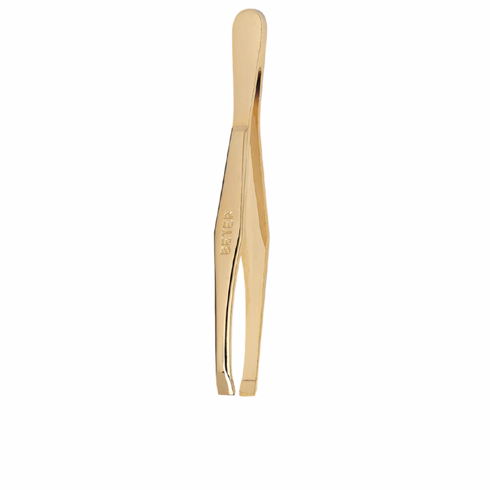 Goldene Haarentfernungspinzette mit gerader Spitze