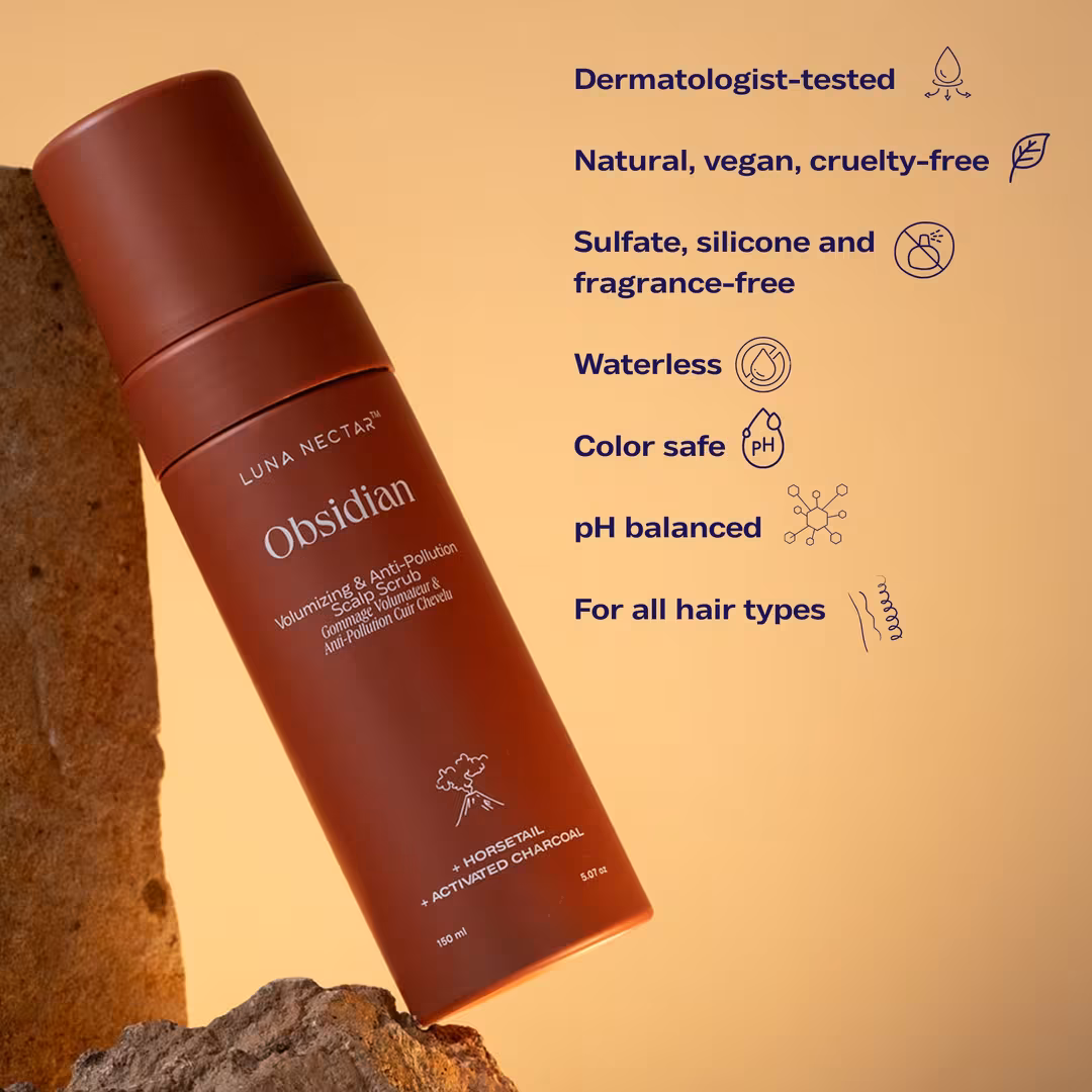 Luna Nectar  Obsidian Volumizing & Anti-Pollution Scalp Scrub