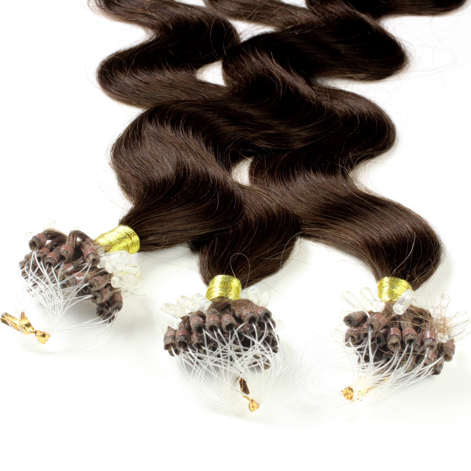 Microring Extensions Echthaar #6/3 Dunkelblond Gold 1g