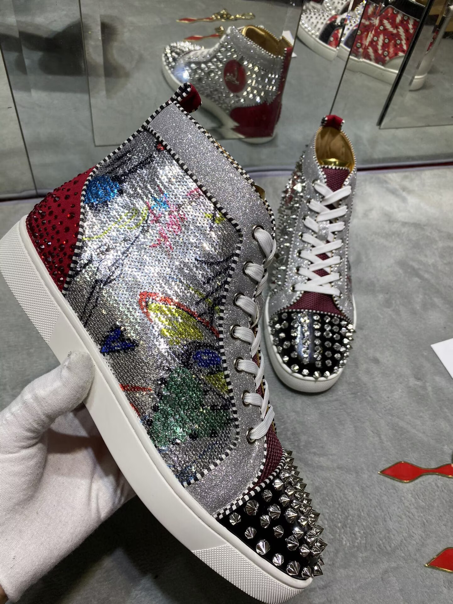 Christian Louboutin Red bottom High-Top - CCSHOES