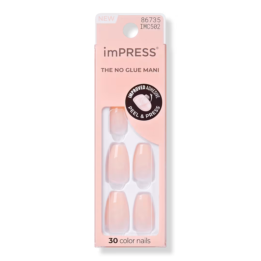 Kiss  Impress Color Medium Coffin Press On Nails, Serendipity