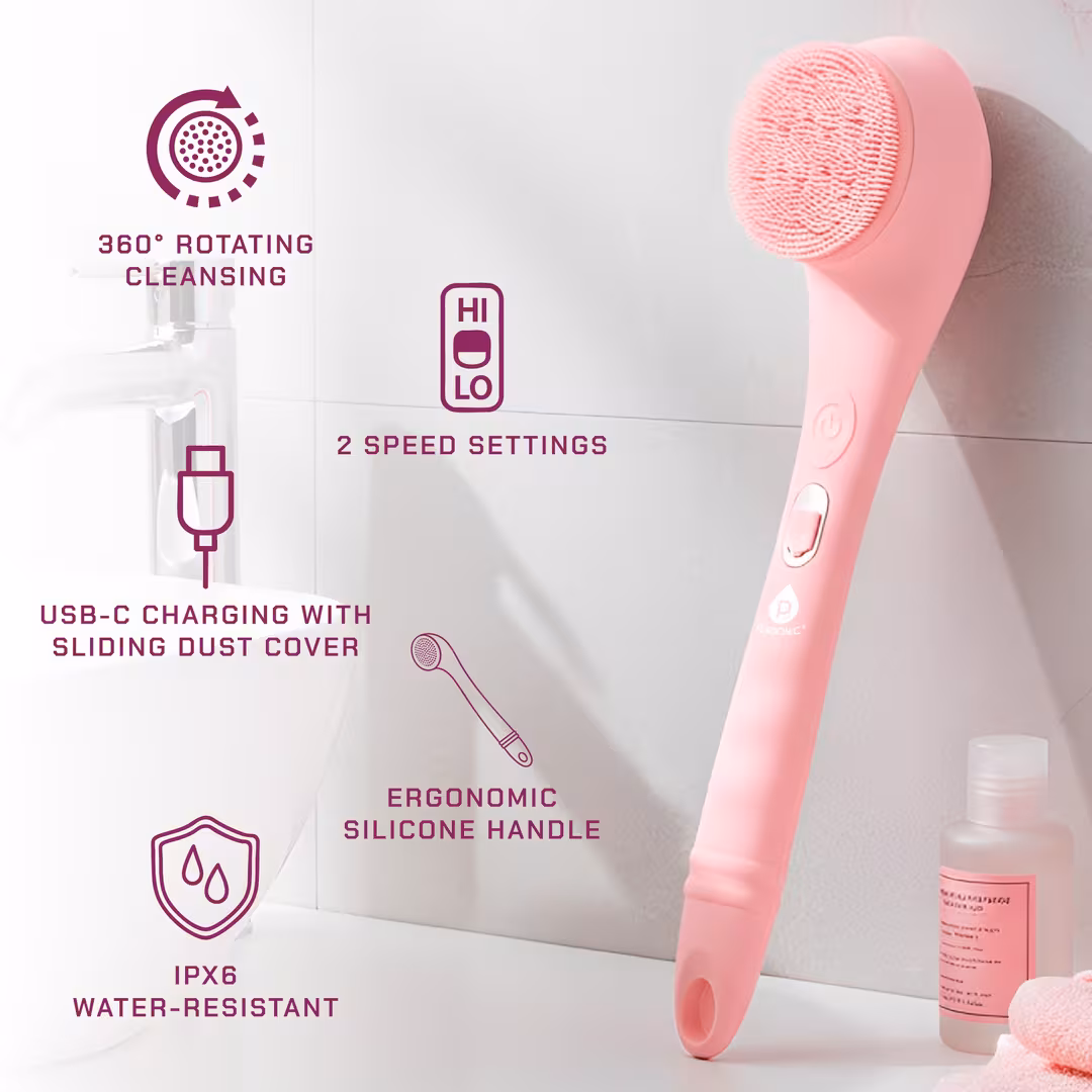 PURSONIC  Rechargeable Waterproof Silicone Bath Brush