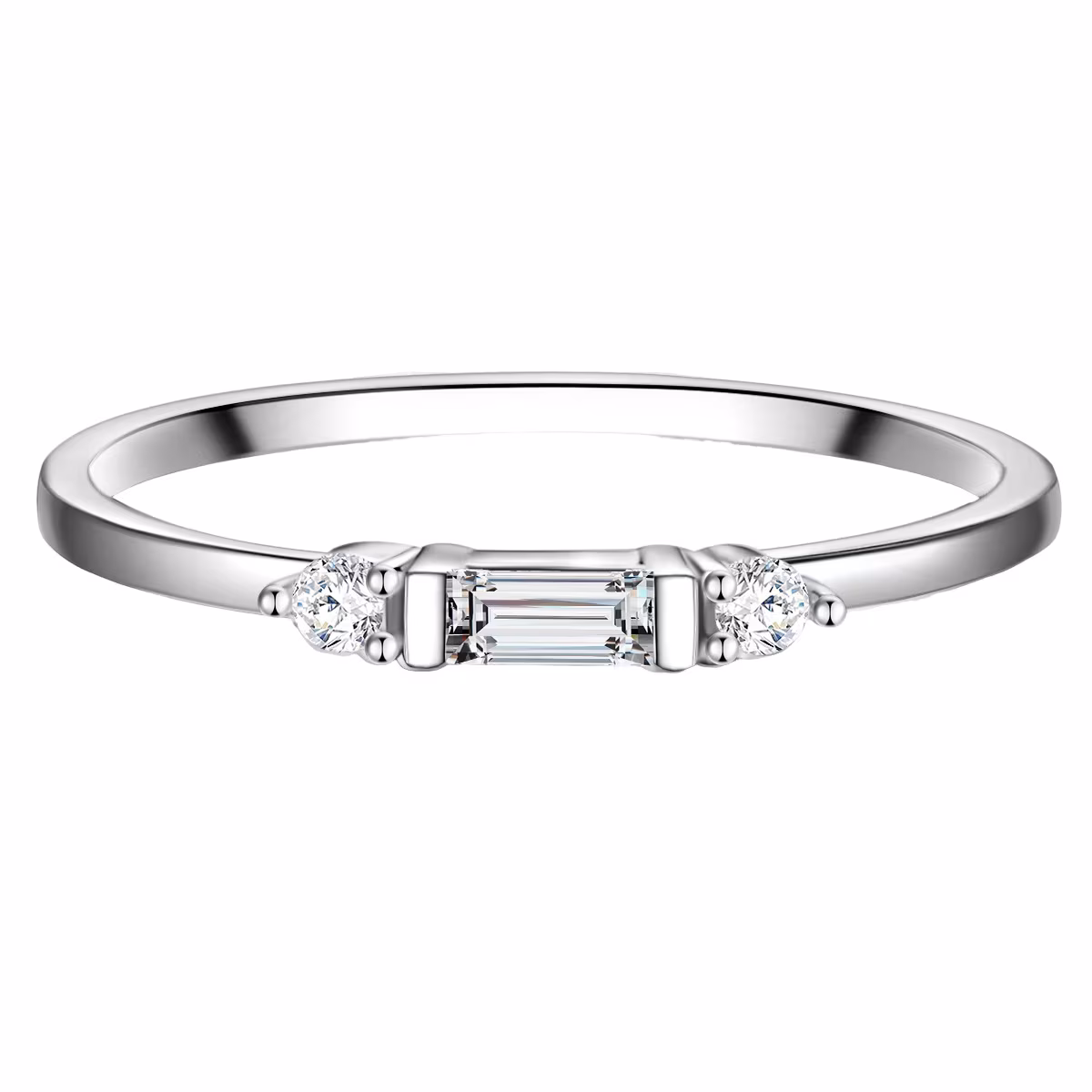 Ring Sterling Silber Zirkonia in Silber