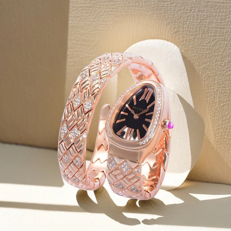 BVL WatchSERPENTI SPIGA 35 PINK GOLD BLACK DIAL