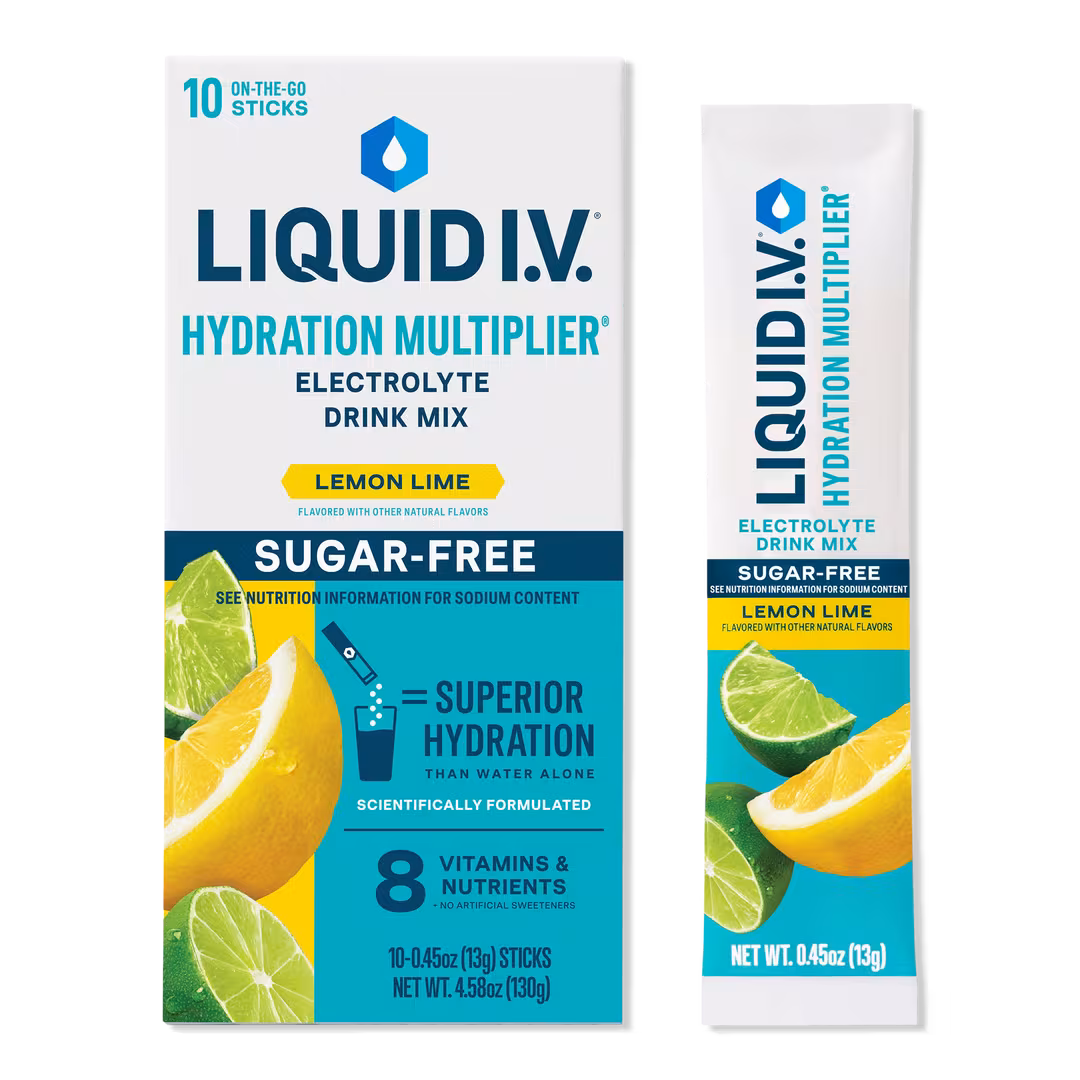 LIQUID I.V.  Hydration Multiplier Electrolyte Drink Mix Sugar Free Lemon Lime