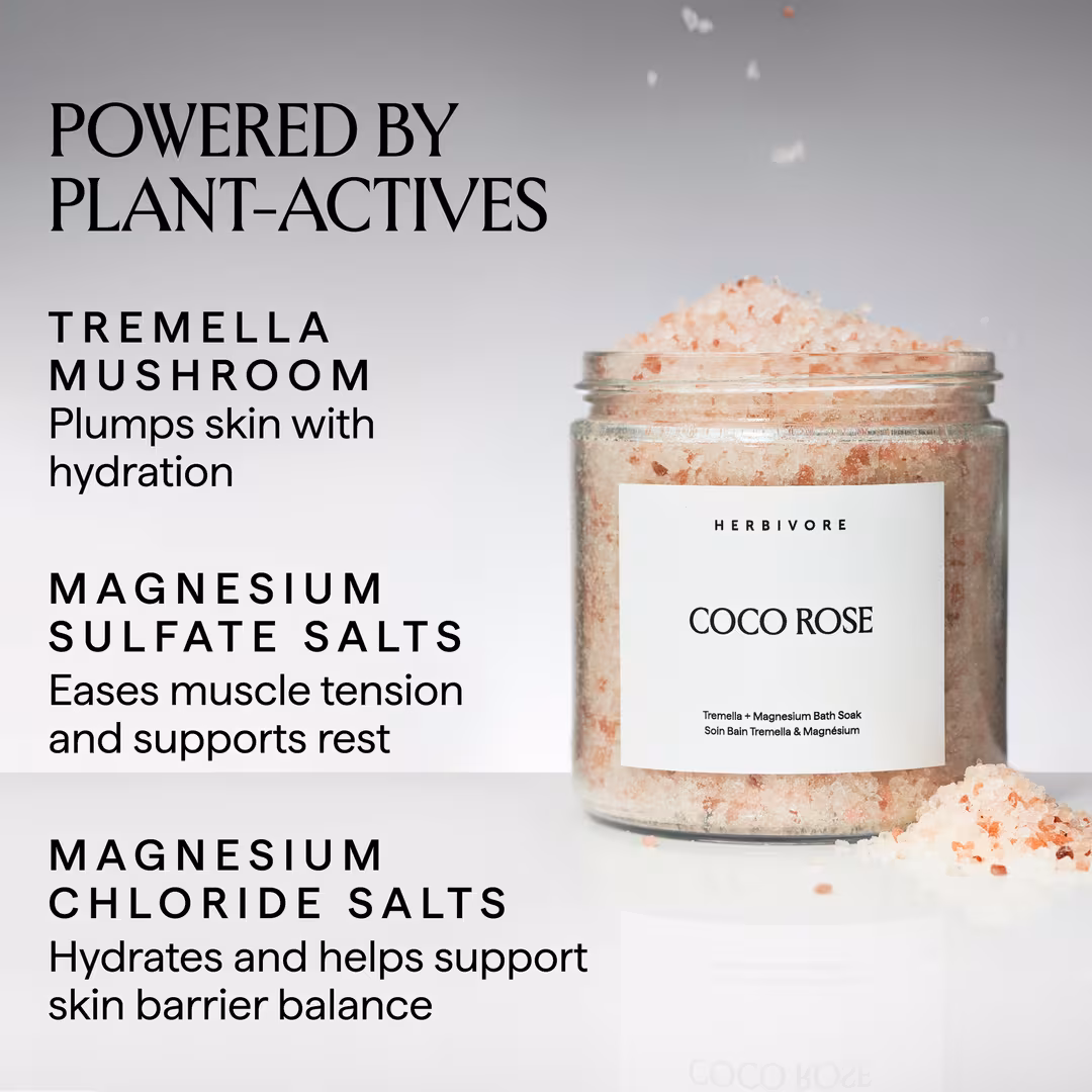 HERBIVORE  COCO ROSE Tremella + Magnesium Bath Soak