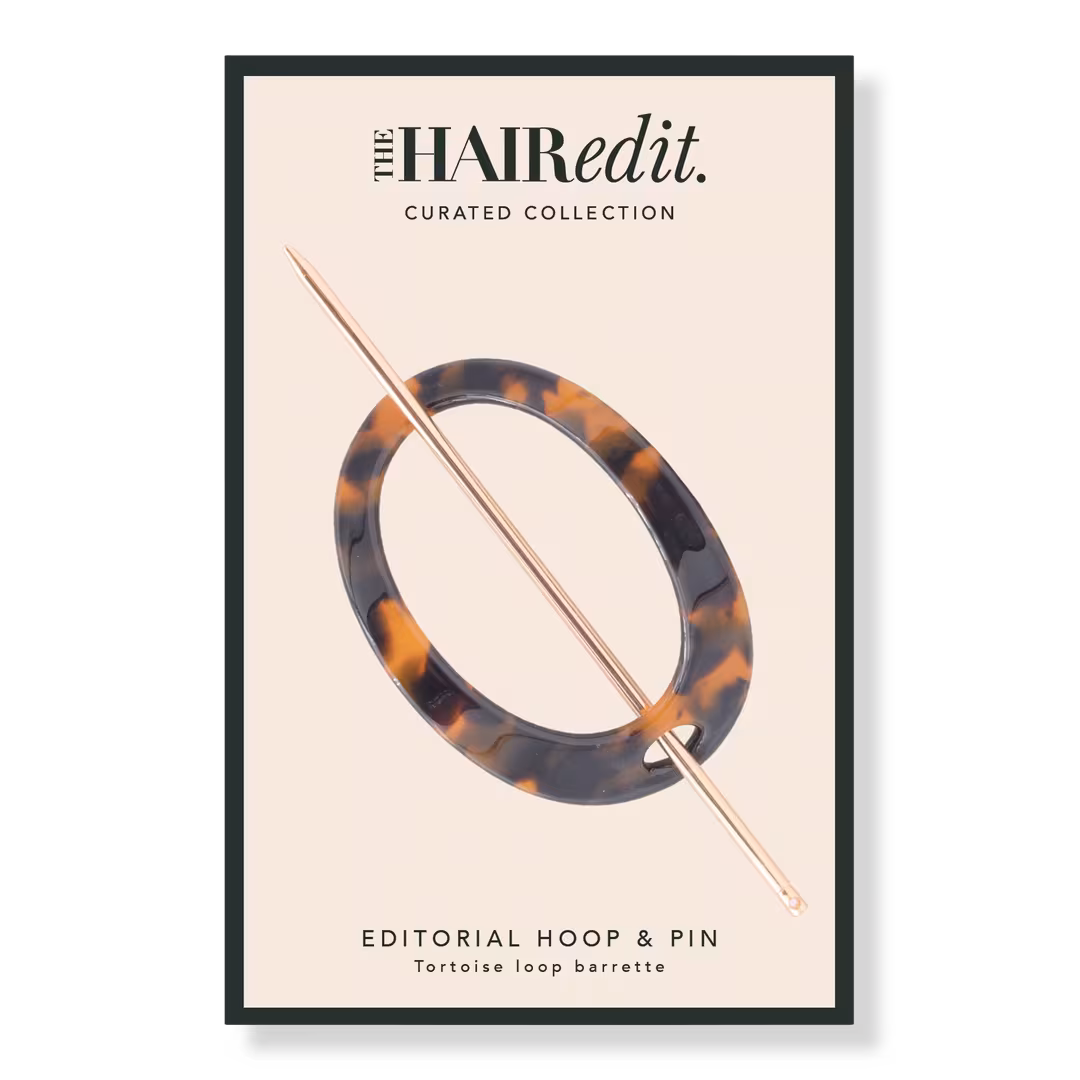 The Hair Edit  Editorial Hoop & Pin Tortoise Barrette