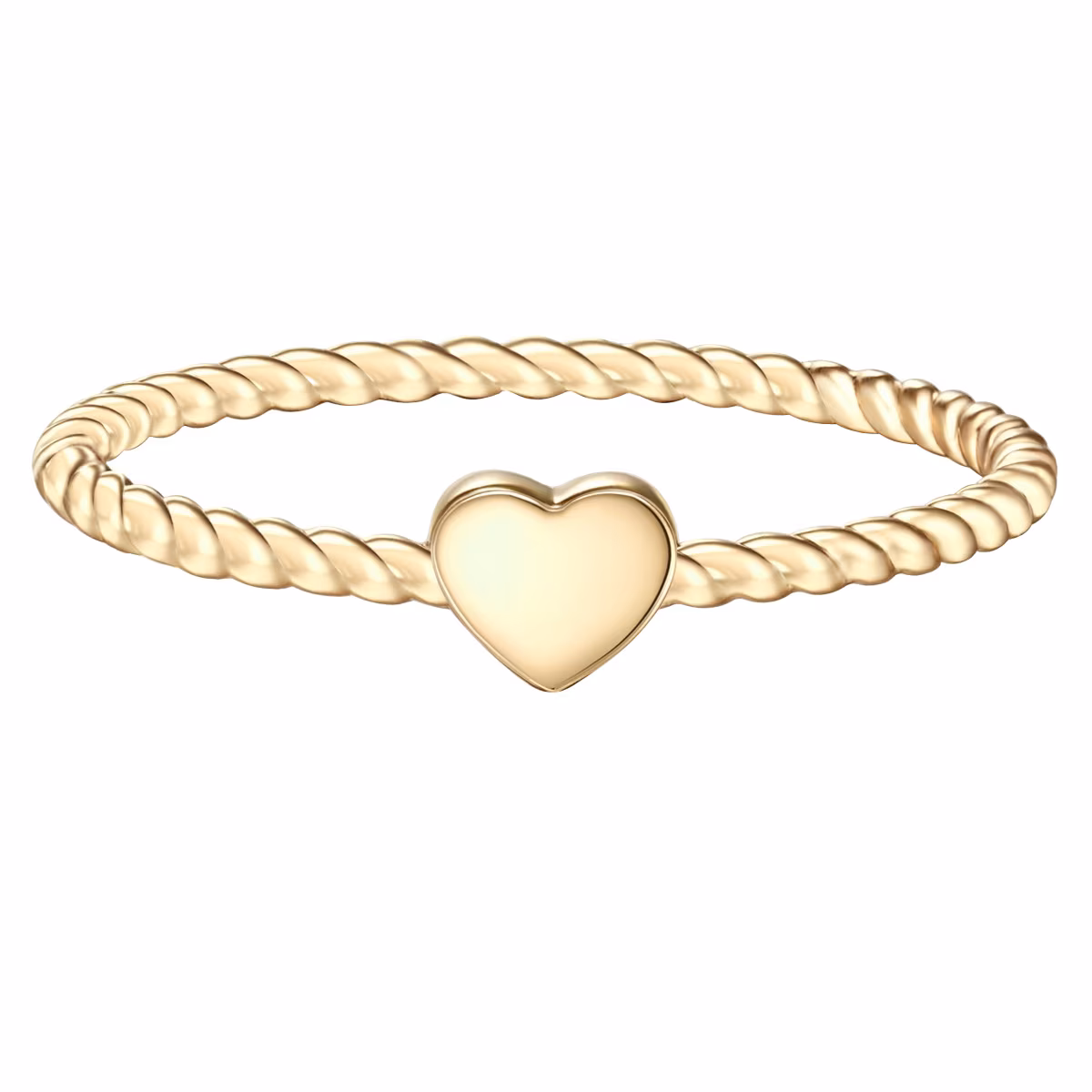 Ring Herz aus Sterling Silber in gelbgold