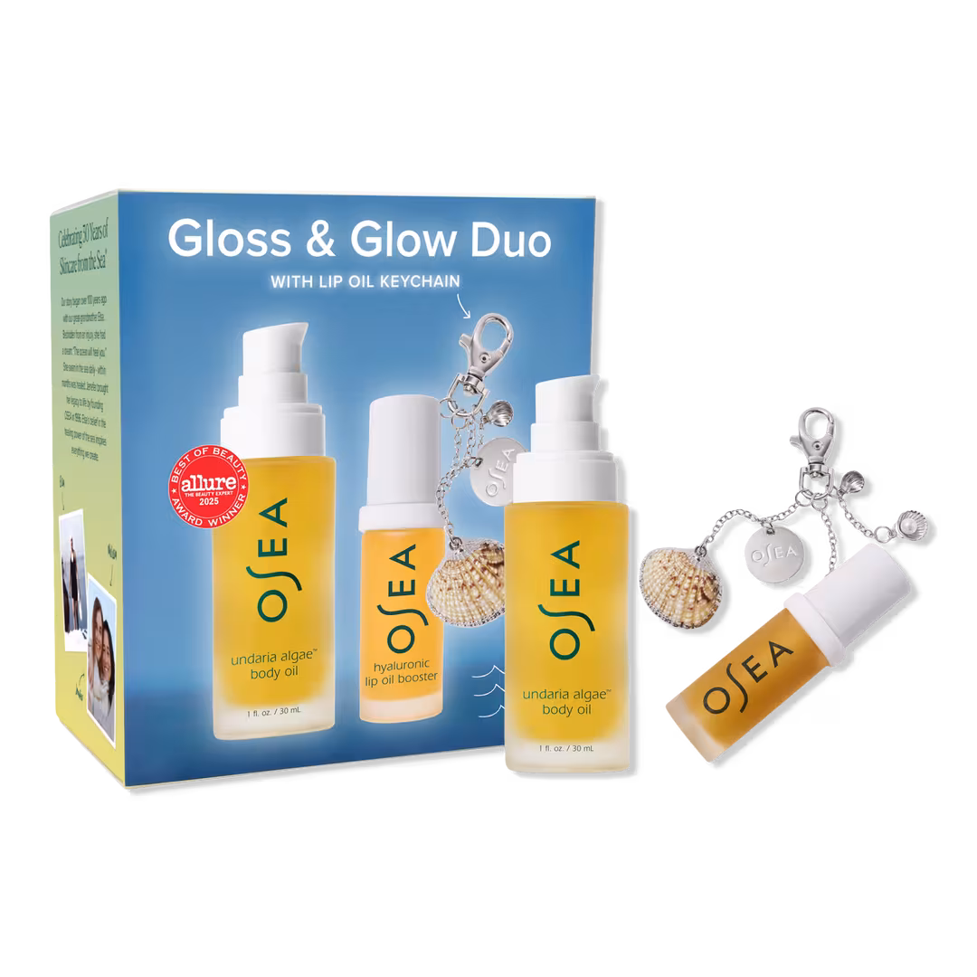 OSEA  Gloss & Glow Duo with Lip Oil Keychain