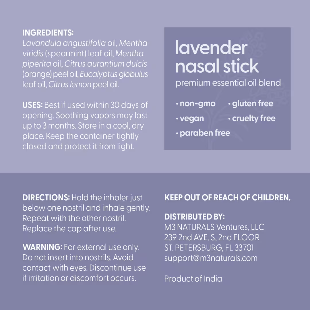 M3  Nasal Essential Oil Aromatherapy Inhaler