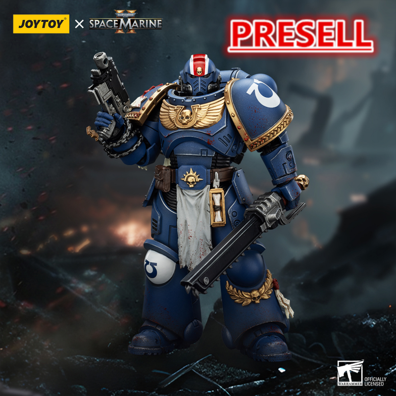 JOYTOY Warhammer 40k Collectors Edition Space Marine 2 Ultramarines  Lieutenant Titus, Sergeant Gadriel and Brother Chairon - JOYTOY WORLD