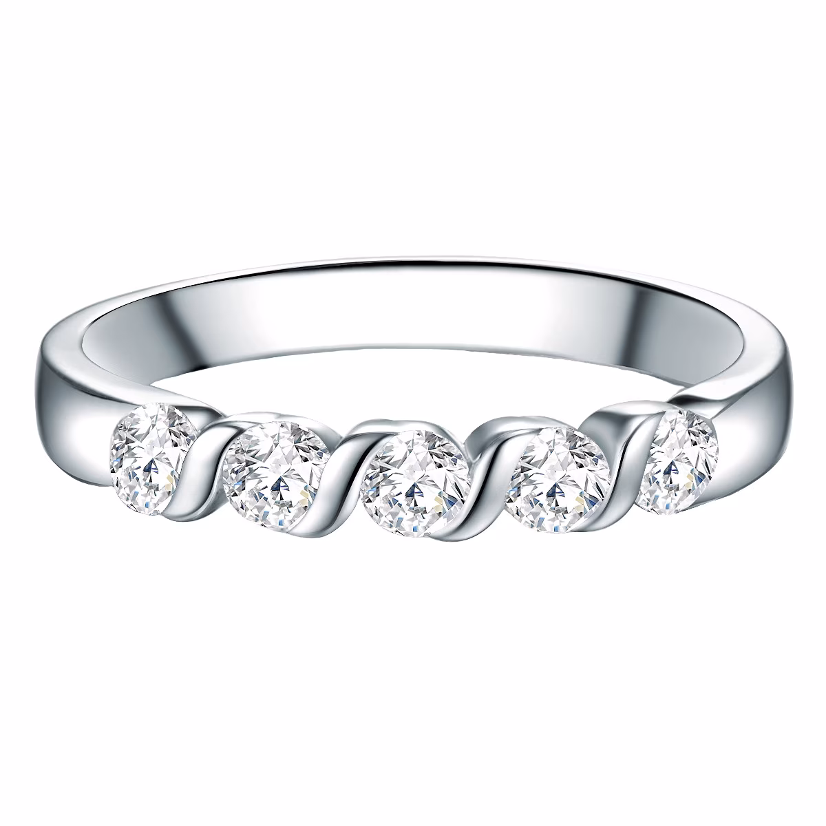 Ring Sterling Silber Zirkonia in Silber