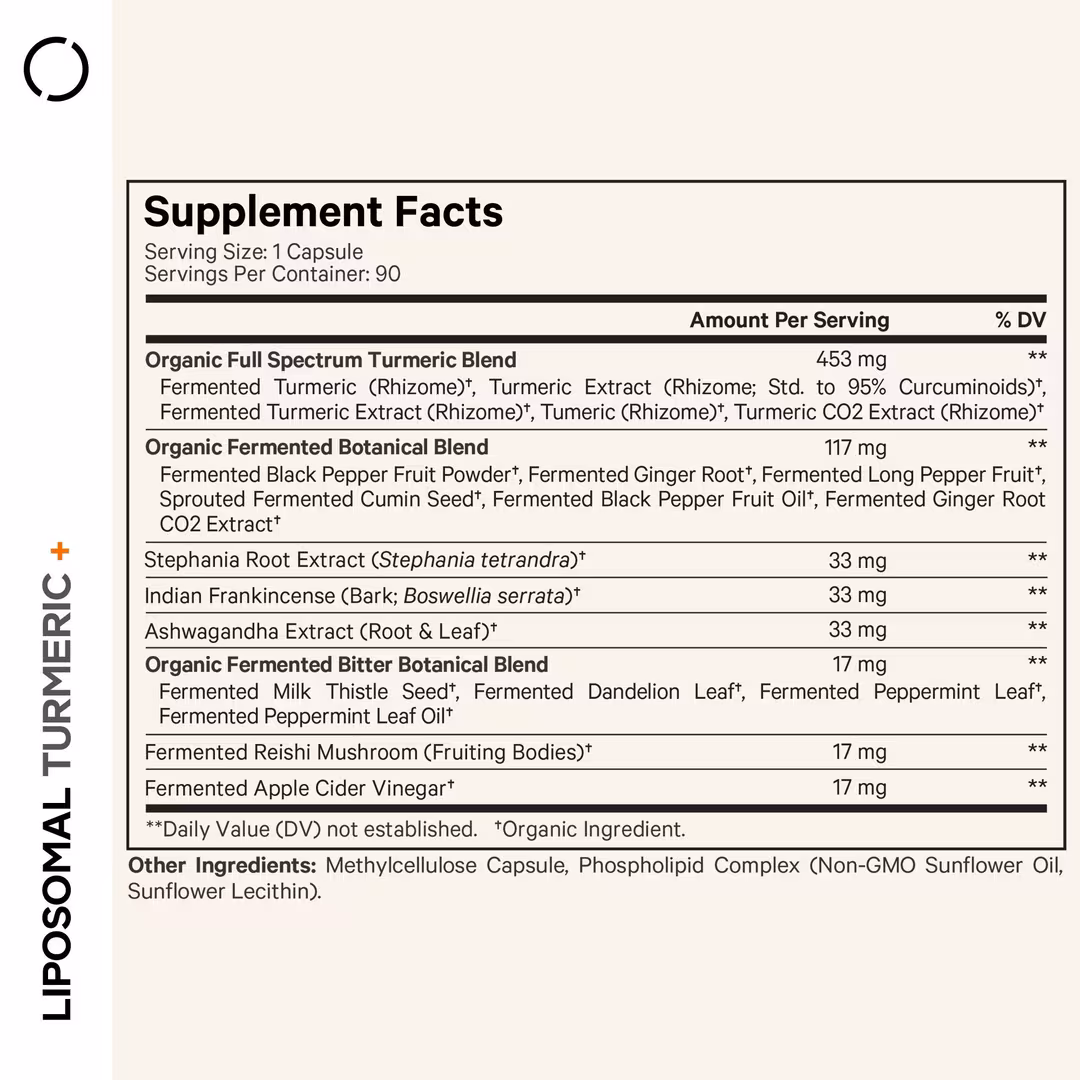 CODEAGE  Liposomal Turmeric with Organic Fermented Botanicals