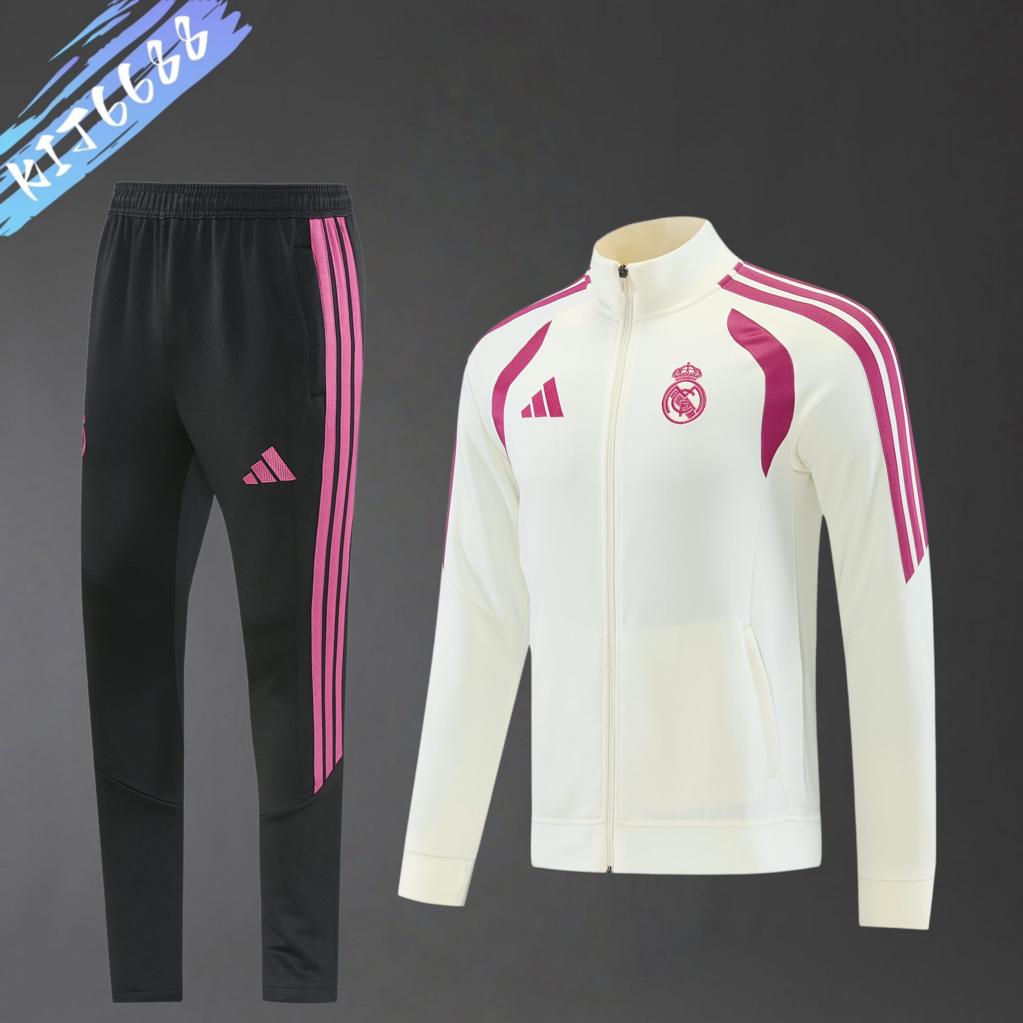 2026/2027 Real Madrid Full Zipper Training Suit (Adult Set)