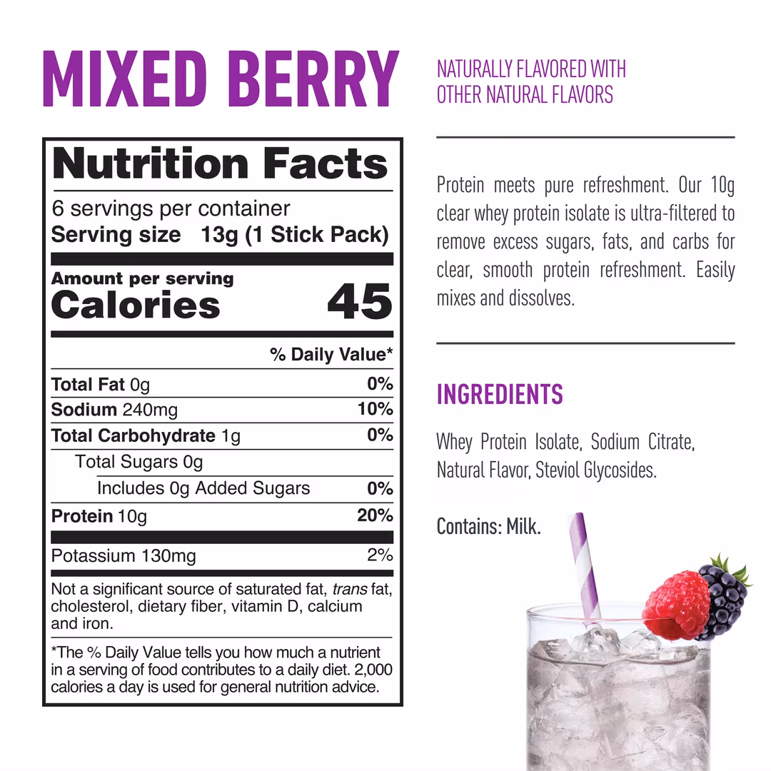Isopure Protein  Protein Water Stickpacks
