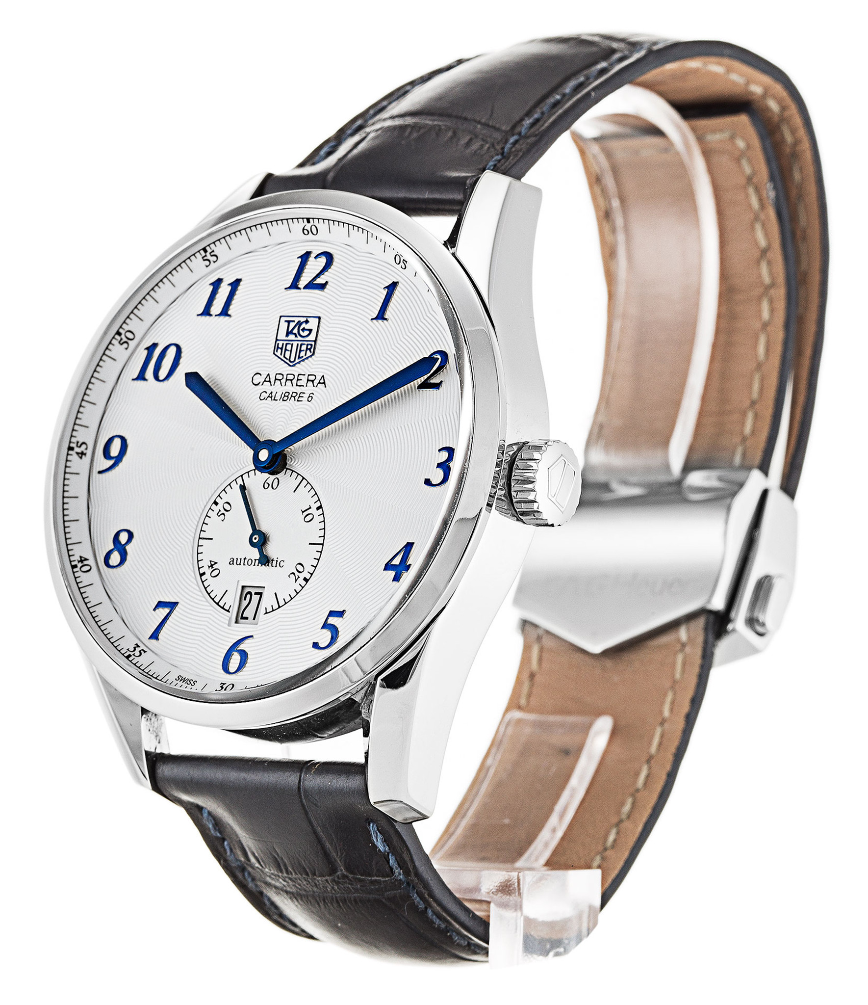 Replica Tag Heuer Carrera WAS2111.FC6293 White Dial Leather Strap 41MM
