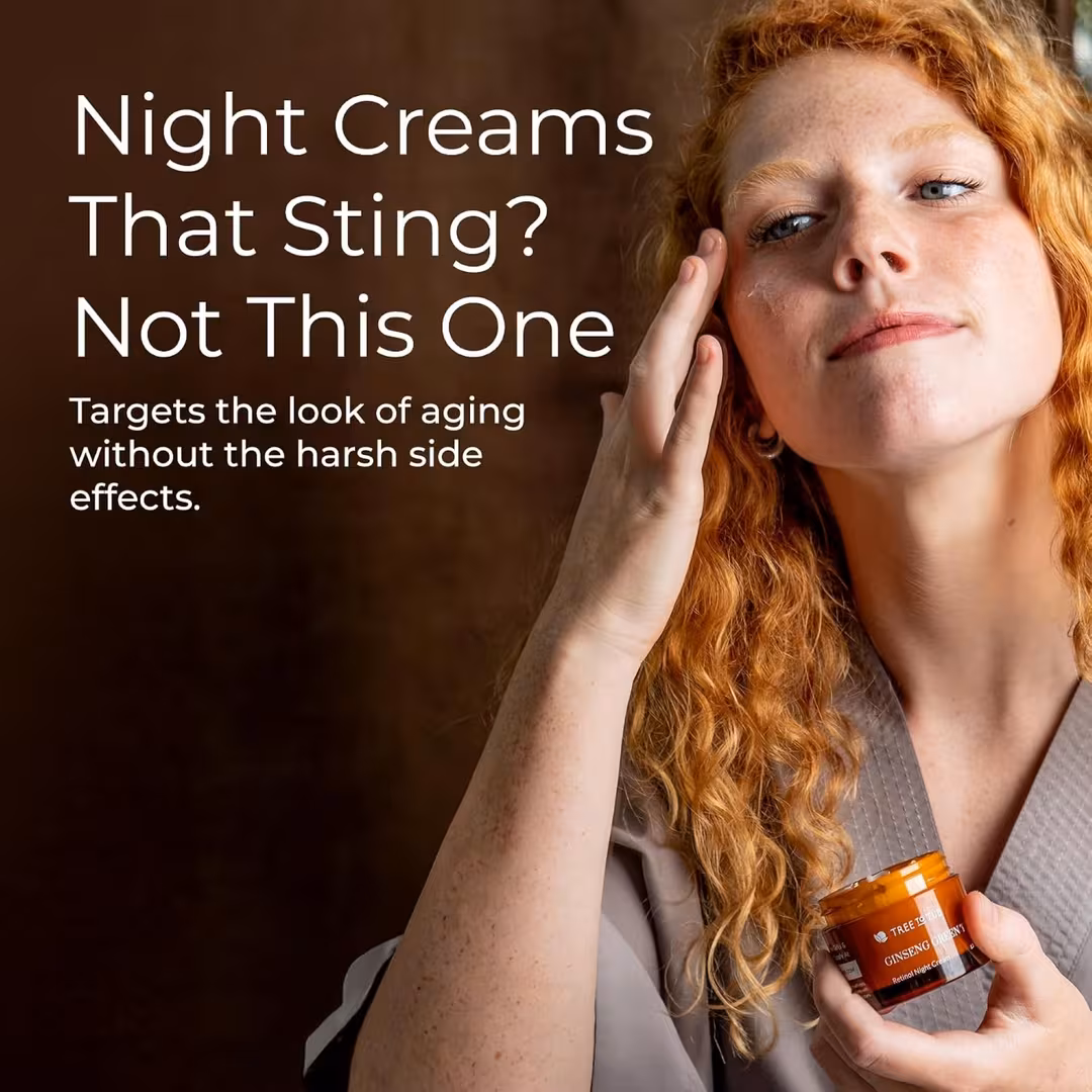 Tree To Tub  Ginseng & Green Tea Retinol Night Cream for Sensitive Skin
