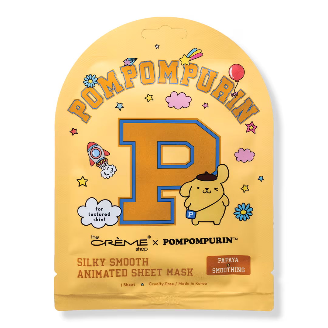 The Crème Shop  Pompompurin Silky Smooth Animated Sheet Mask