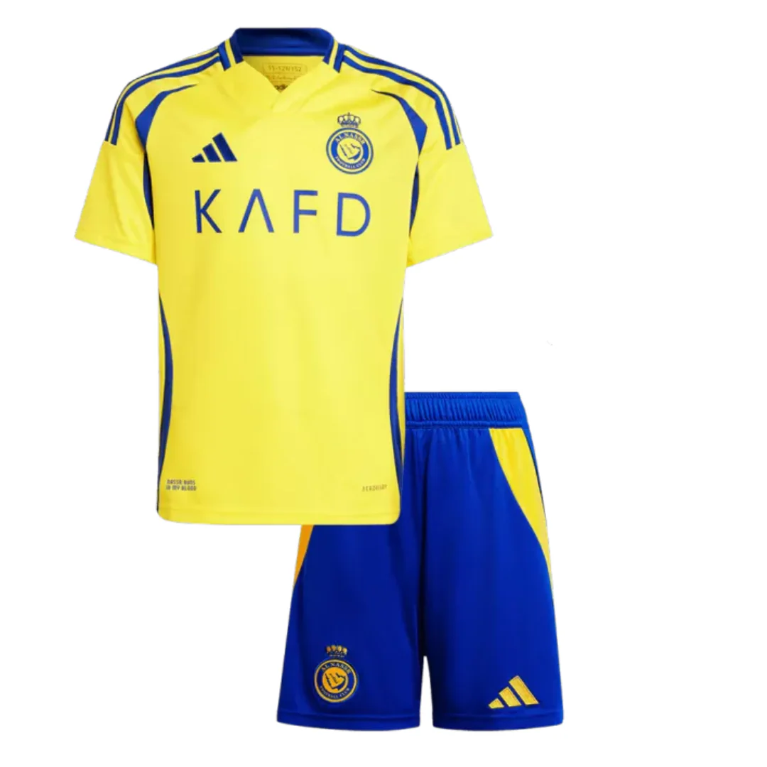 Kid's Al Nassr Home Soccer Jersey Kit(Jersey+Shorts) 2024/25